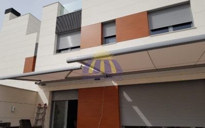 Instalación de Toldo cofre extensible motorizado, Sanchinarro, Madrid – Hipertoldos 2019